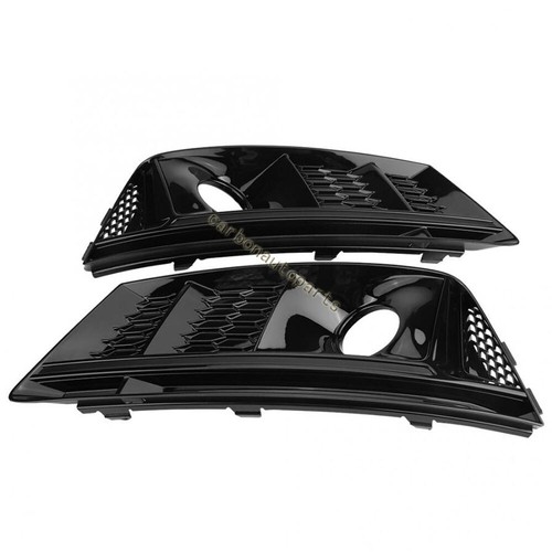 Cubierta de luz antiniebla negra A4 B9 parrilla inferior para Audi A4 B9 estándar 2016-18 ACC falso - Imagen 9 de 10