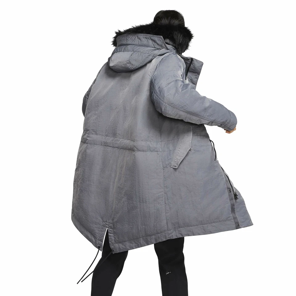 Chaqueta con Capucha Parka Relleno Plumón Ropa Deportiva Nike Para Hombre Bv4751-021 Talla Pequeña Gris Foto 2 de 4