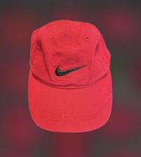 Child Nike Logo Adjustable Red Cap New With Small Deffects