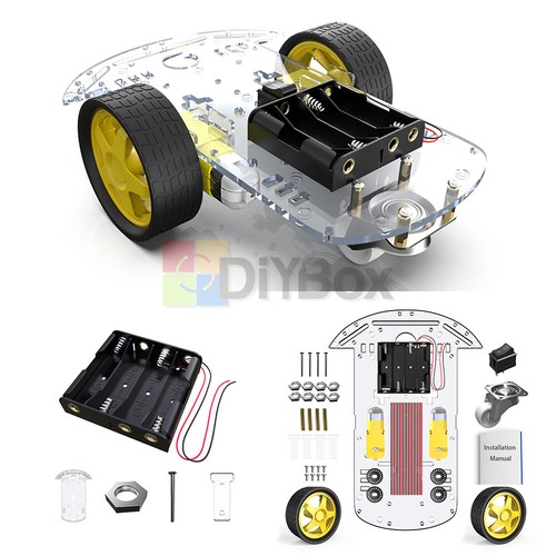 2WD Smart Robot Car Chassis Kit/Speed encoder Battery Box 1:48 for Arduino - Picture 12 of 12