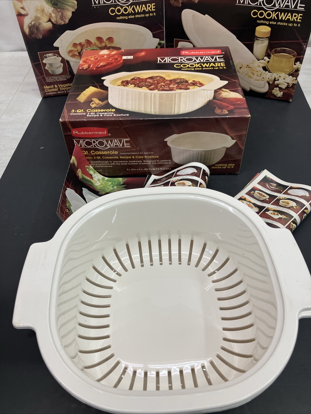 Rubbermaid Microwave Cookware 3QT Casserole Veggie Steamer Popcorn