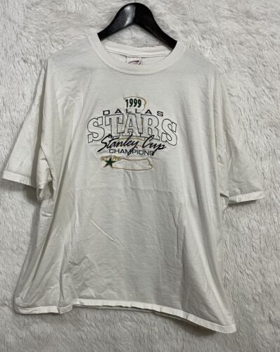 VTG Embroidered Dallas Stars T-Shirt Sz XXL NHL 1… - image 1