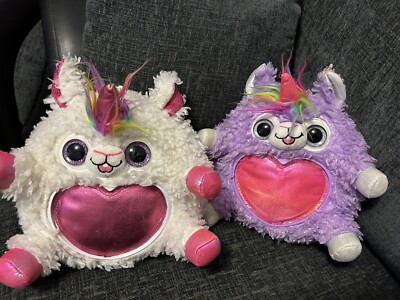 2 Zuru Rainbocorns Sparkle Heart Surprise Pink & Lila 10 Zoll Einhorn Plüschtiere