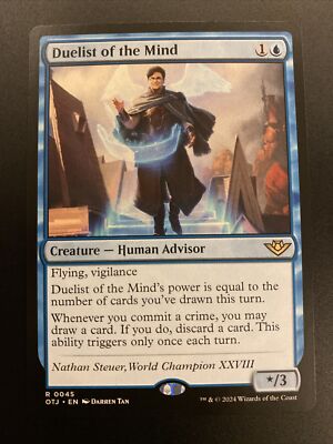 outlaws of thunder junction rare cards Duelist of the Mind #0045 MTG Outlaws of Thunder Junction Rare NM English