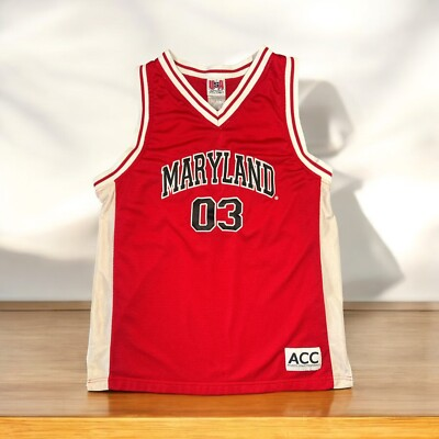 #ad VTG USA Sport Club Wisconsin Maryland Terrapins Basketball Jersey Mens Large ACC $19.99