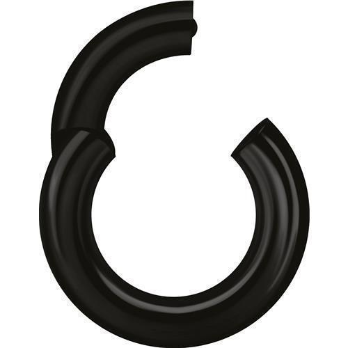 Segmentring Klicker schwarz Intim Augenbraue Lippe Ohr Nase Stahl - Bild 7 von 19