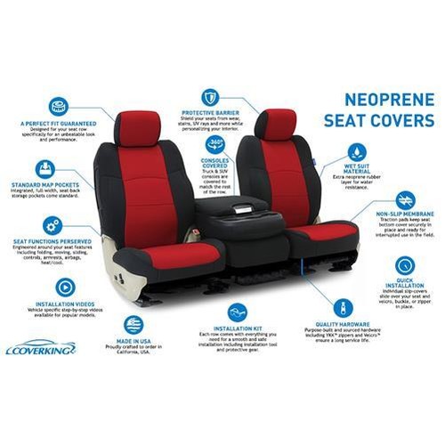Coverking Custom Front Row Seat Covers Neoprene - Choose Color - Picture 2 of 20