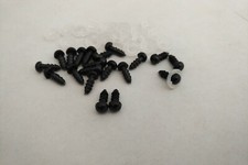 20x 6mm - SICHERHEITSAUGEN schwarze AMIGURUMI Teddy Puppen Augen NEU SCHWARZ