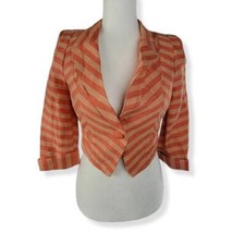 Vero Moda Classic Striped Cropped 3/4 sleeve Blazer Size 160/80A XSmall