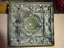 Ofenkachel antik Jugendstil EckFliese ca. 1890