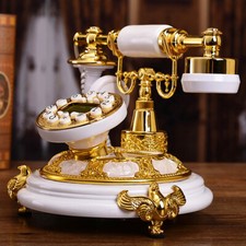 Old Fashioned Rotary Dial Phone Vintage European Style Telephone Desktop Home US