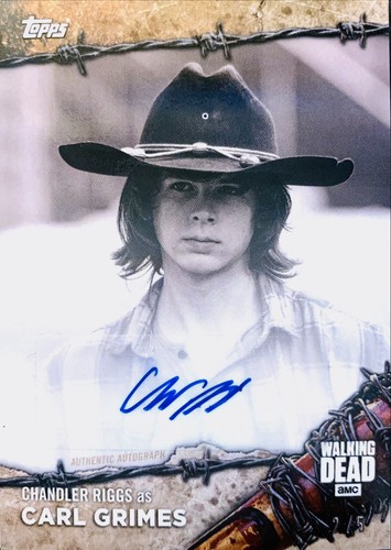 Topps Walking Dead On Demand Chandler Riggs/Carl Grimes Auto Card #5BW-A B&W 2/5 - Picture 1 of 2
