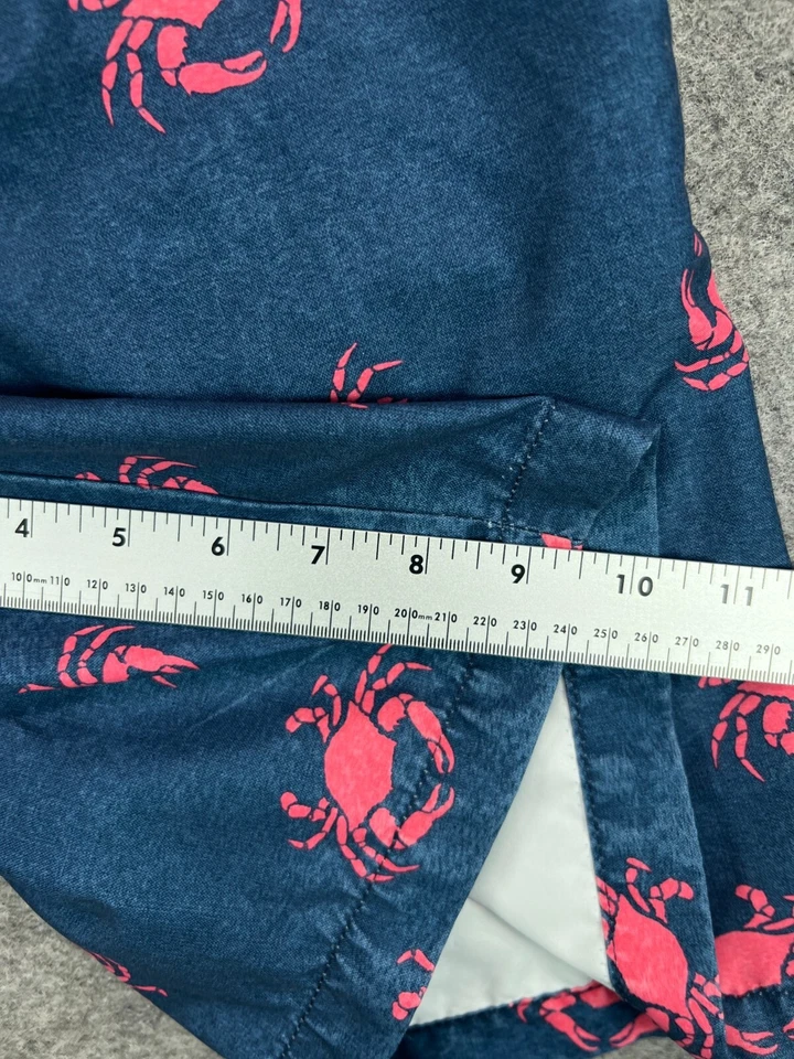 Bañador corto St Johns Bay para hombre grande azul rosa cangrejos tabla china Foto 4 de 4