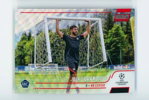 2021-22 Josko Gvardiol Topps Stadium Club Chrome Red Wave Rookie Soccer Card 5/5