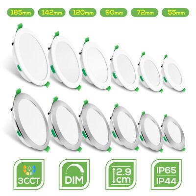 6X LED Einbaustrahler Dimmbar Ultra Slim Einbau 230V Panel Flach Decken Leuchte