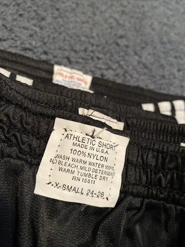 Black Stripes Vintage Boys Athletic Shorts, Size X-small(24-26) NWOT, - Picture 13 of 13