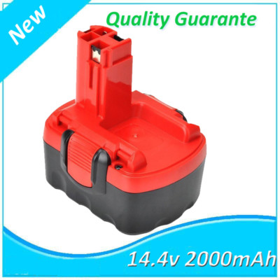 2X BAT038 Noir 14.4V 2.0Ah Ni-CD Batterie pour Bosch PSR1440 2 607 335 533
