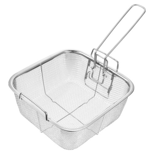 Square Frying Basket Fries Cooking Strainer Baskets for Deep Fryer Stainless