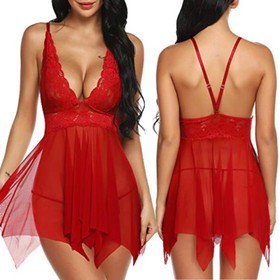 Christmas Sexy Lingerie XMAS Sleepwear Dress Santa Costume Underwear Nightwear