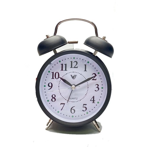 New High Quality Decorative Metal Twin Bells Table Alarm Clock with Light - Picture 4 of 6
