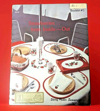 STRAWBERRIES Cross Stitch Pattern Book #1, 1983 Red Strawberry 7 Designs