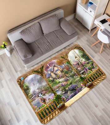 3D Fairy Tale Town Arches ZHUA1132 Game Non Slip Rug Mat Photo Carpet Amy