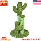 Vibrant Life Cactus Cat Scractching Post with Toy Ball, Green