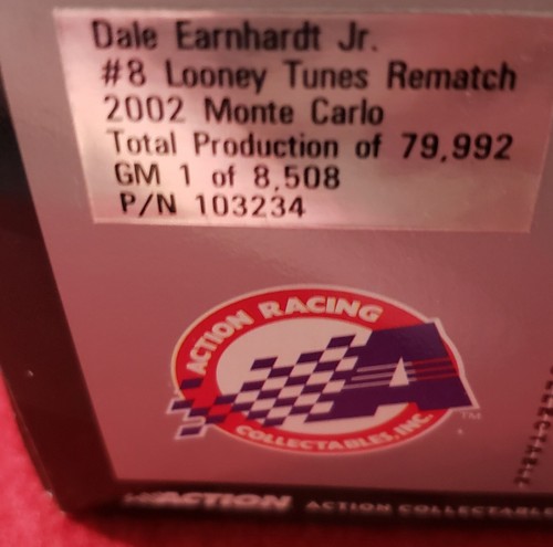 NASCAR DALE JR. LOONEY TUNES MONTE CARLO DIECAST RACE CAR MINT VERY COOL 1/24 th - Picture 16 of 23