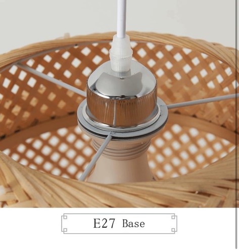 19.7 Inch Vintage Handmade Bamboo Light Fixture Bohemian Pendant Light ( 1-pcs ) - Picture 4 of 7