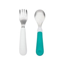 Oxo Tot Fork  Spoon Set Teal Color 2 Piece Set