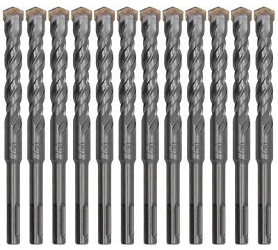 12Pcs 5/8'' x 8'' SDS Plus Drill Bit Carbide Tip Drill Bit for Masonry Stone Rock