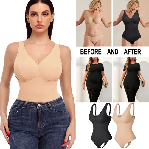 Fajas Colombianas Reductoras Jumpsuit integrierter BH Ganzkörper Body Shaper Top - Bild 3 von 49