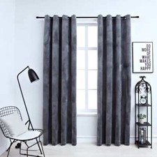Image of Blackout Curtains with Rings 2 pcs Anthracite 140x225 N4M3