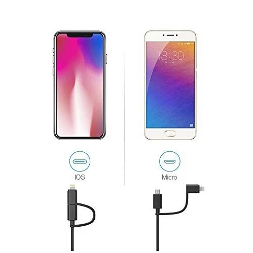 Cargador RandomOrder 2 en 1 iPhone y Micro-USB, Para Vehículo DC, Cargador 3.4A/17W Foto 4 de 4