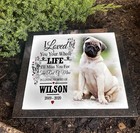 Personalised grave marker, Dog headstone, Granite gravestone, Garden memorial.