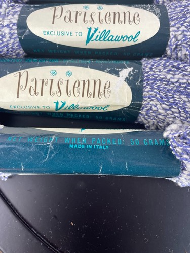 Vintage RARE Parisienne Villawool Yarn Cotton Linen Poly Shd P-11 Blend 7148 50g - Picture 4 of 4