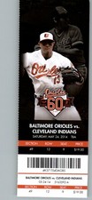 Cleveland Indians vs Baltimore Orioles 5/24/2014 Full Ticket - Manny Machado .