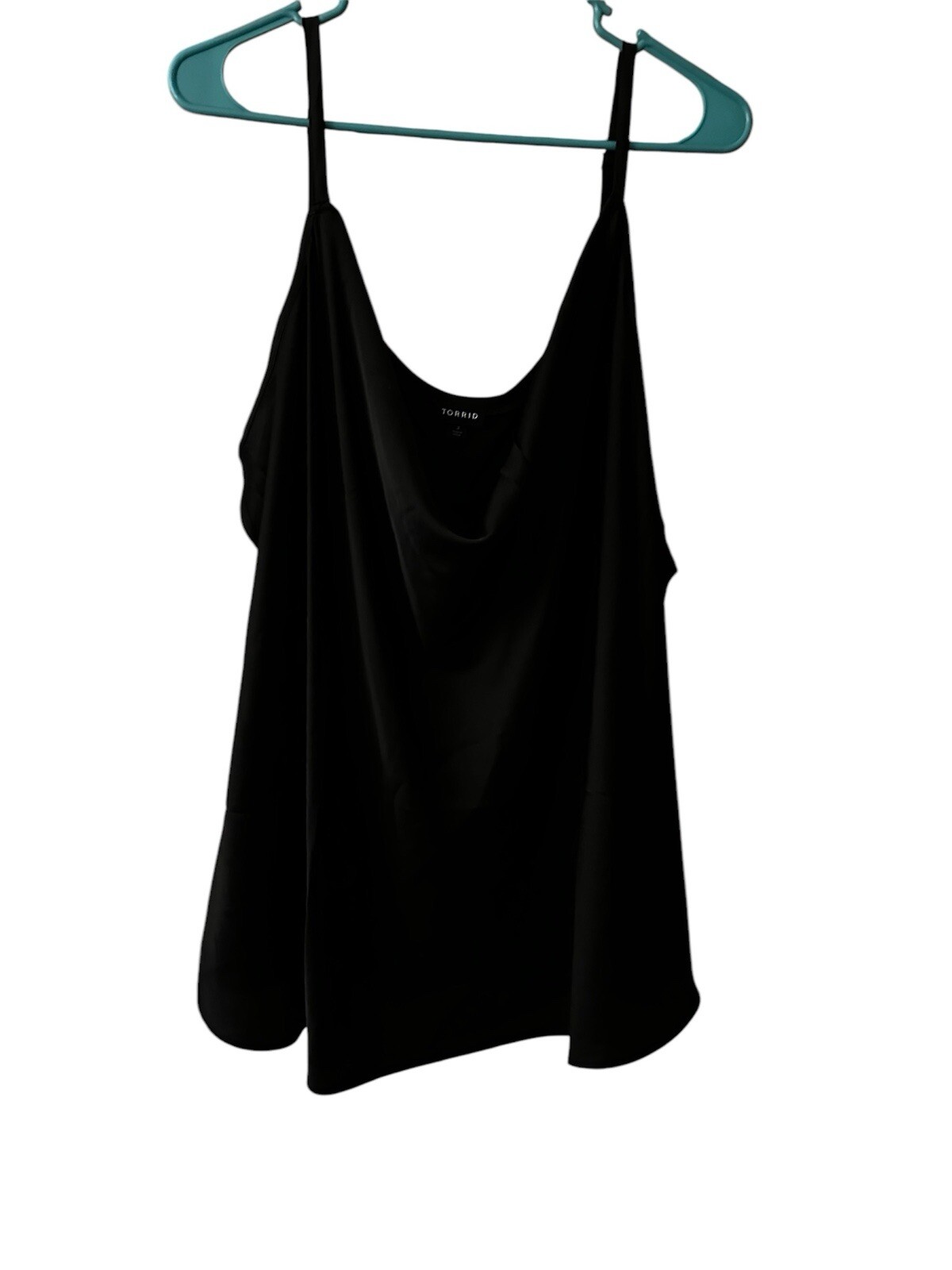 Torrid Black Silk Spaghetti Strap Top Cowl Neck Size 3 XL Plus Size