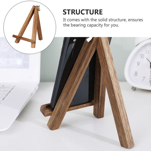 1pc Wooden Desktop Phone Stand Tabletop Phone Holding Stand Display Tripod - 第 7/12 張圖片