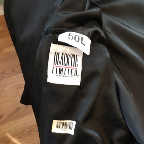 monsieur de Givenchy black tuxedo suit jacket 50L Altered Cocktail Party Elegant - 第 6/12 張圖片
