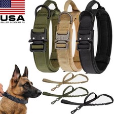 Tactical Dog Collar Heavy Duty Nylon Large Dog Collar Military With Metal Buckle