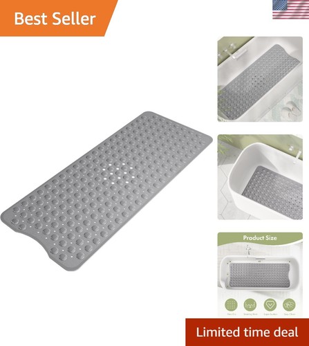 40 x 16 Inch Non-Slip Shower Stall Mat with Quick-Dry Design - Machine ...