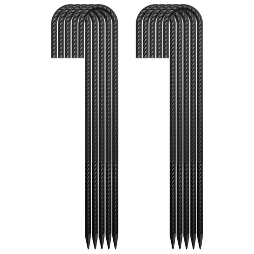 10 Stück 24 Zoll Schwerlast J Haken Bewehrung Pfähle Bodenanker für Gartenzelt - Bild 1 von 6