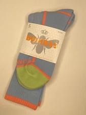 [3 Pack] Bombas Neon Tipping Border PowderBlue Medium Calf Socks