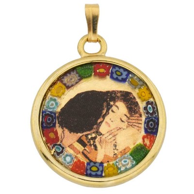 GlassOfVenice Murano Glas Klimt Decoratieve Plaat - Blauw - Handgemaakt In Italië