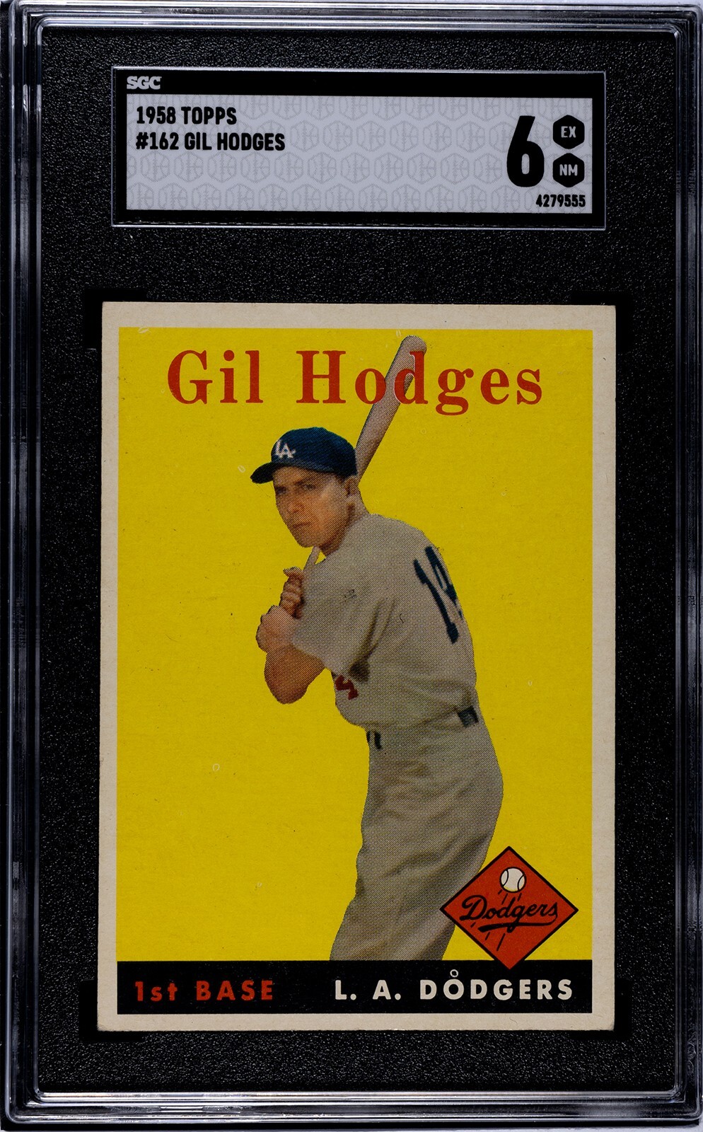 Gil Hodges #162 1958 Topps SGC 6