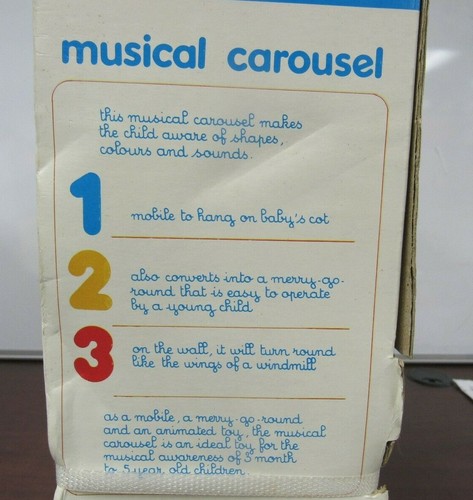 Vintage BERCHE Toys Musical Crib Mobile Animal Musicians 3 in 1   [23B] - Picture 3 of 7