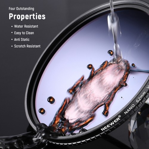 NEEWER 62mm HD Variable ND Filter ND8-ND128 Camera Lens Filter No X Cross - Picture 6 of 8