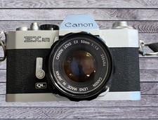Canon EX Auto SLR Film Camera with 50mm F1.8 Lens Not Tested