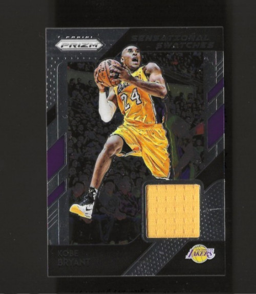 2018-19 Panini Prizm Sensational Swatches Game-Worn Patch Kobe Bryant #19 Lakers